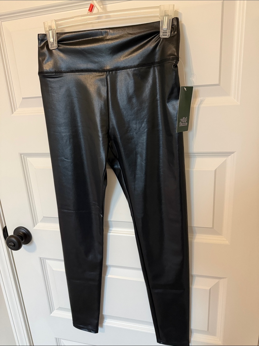 Black Faux-Leather Leggings
